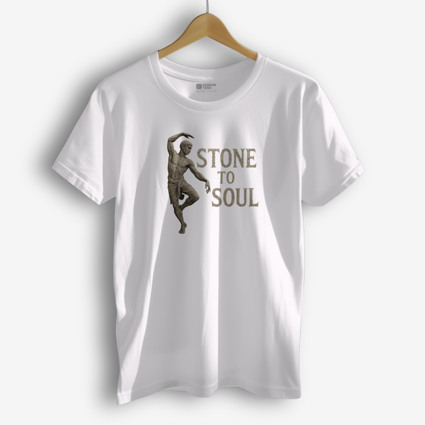 Stone to Soul T-Shirt β Bharatanatyam Temple Dance | Unisex Cotton Tee | Dance TShirt