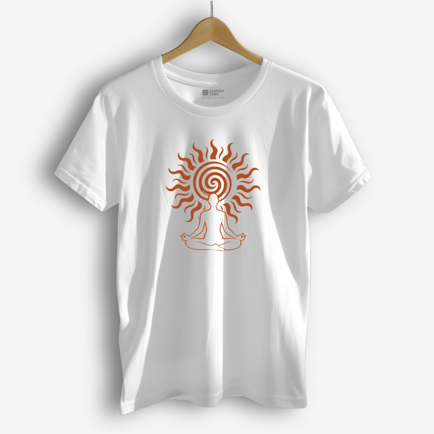 Classic Crew TShirt | Spiral Sun Energy TShirt | Women Yoga TShirt