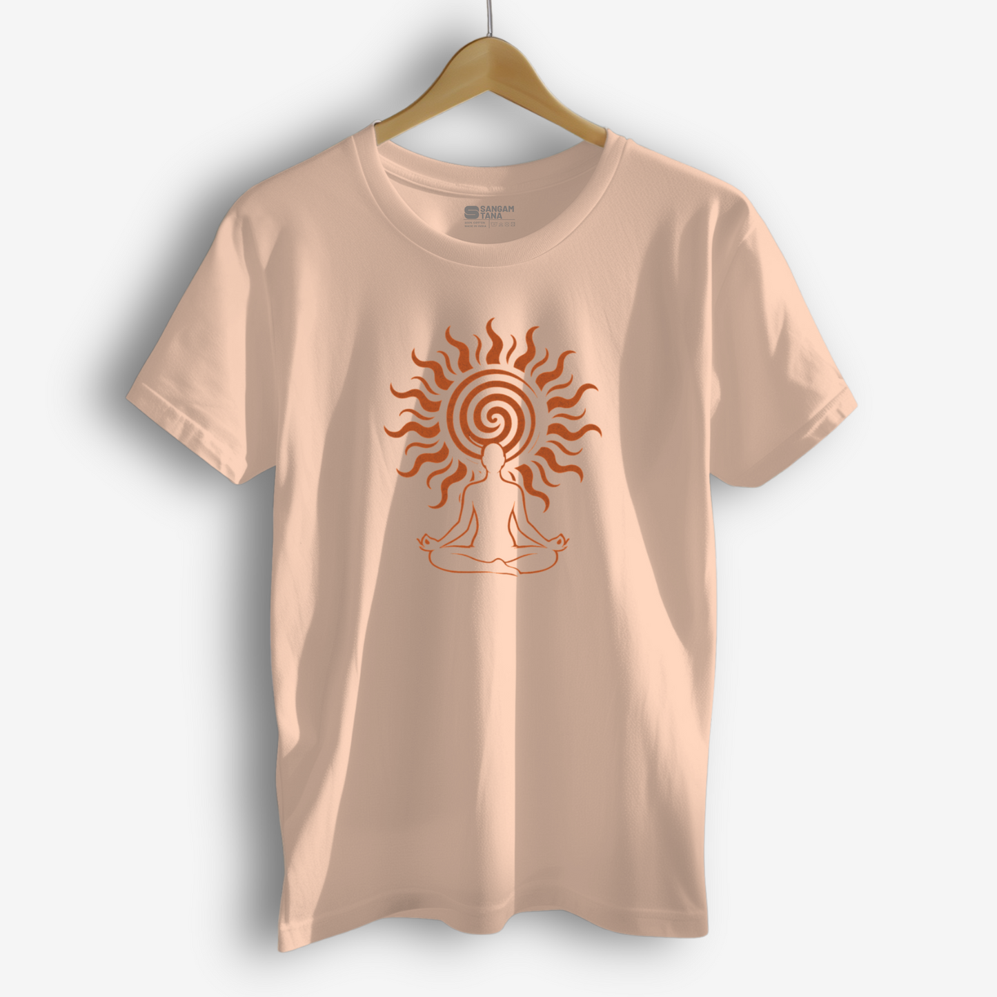 Classic Crew TShirt | Spiral Sun Energy TShirt | Women Yoga TShirt