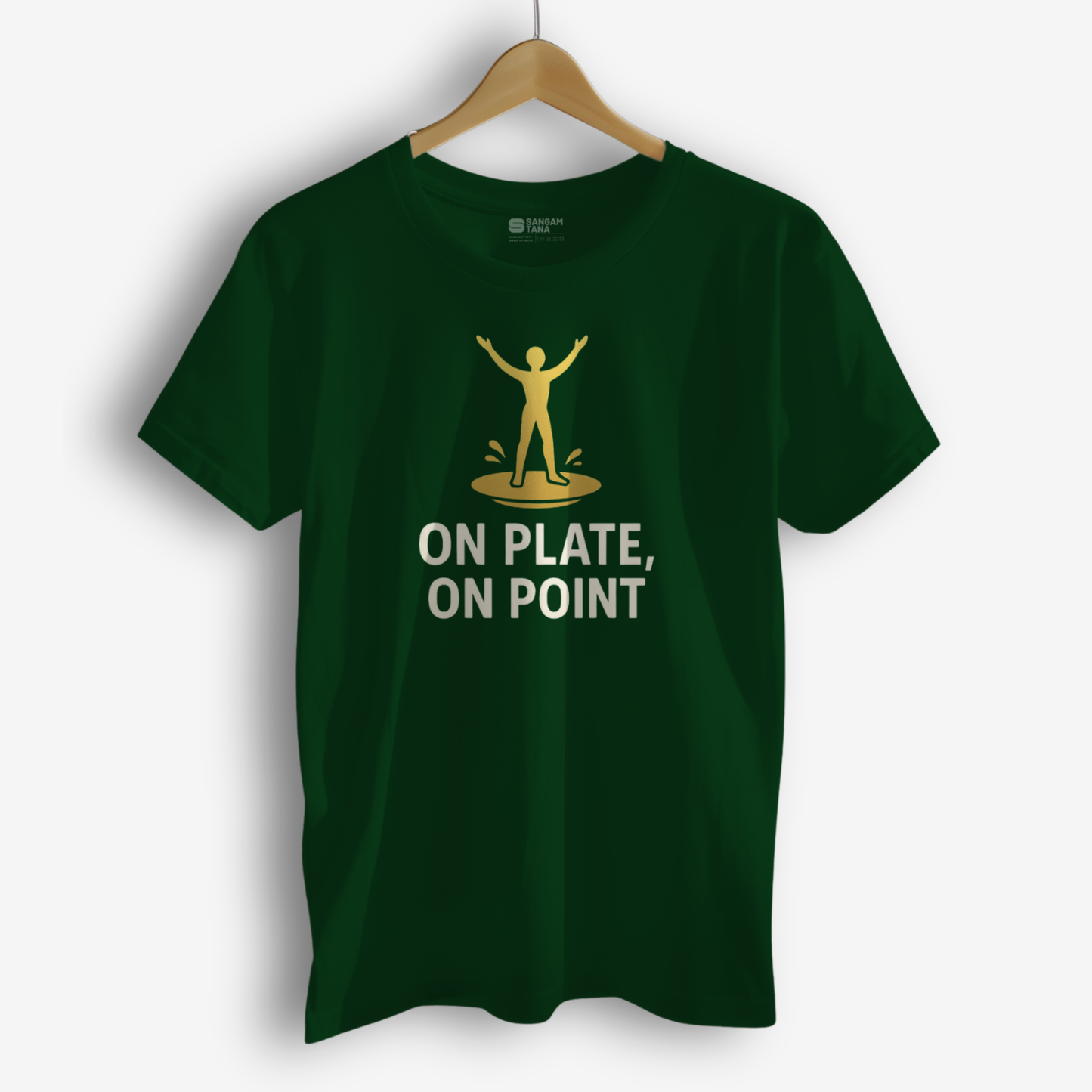 On Plate, On Point T-Shirt β Kuchipudi Dance Tee | Iconic Classical Pose Shirt | Unisex Cotton T-Shirt