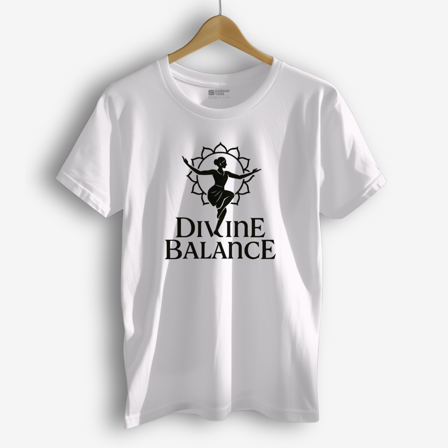 Divine Balance T-Shirt – Odissi Dance & Spiritual Harmony Tee | Classical Indian Cotton Shirt | Dance TShirt