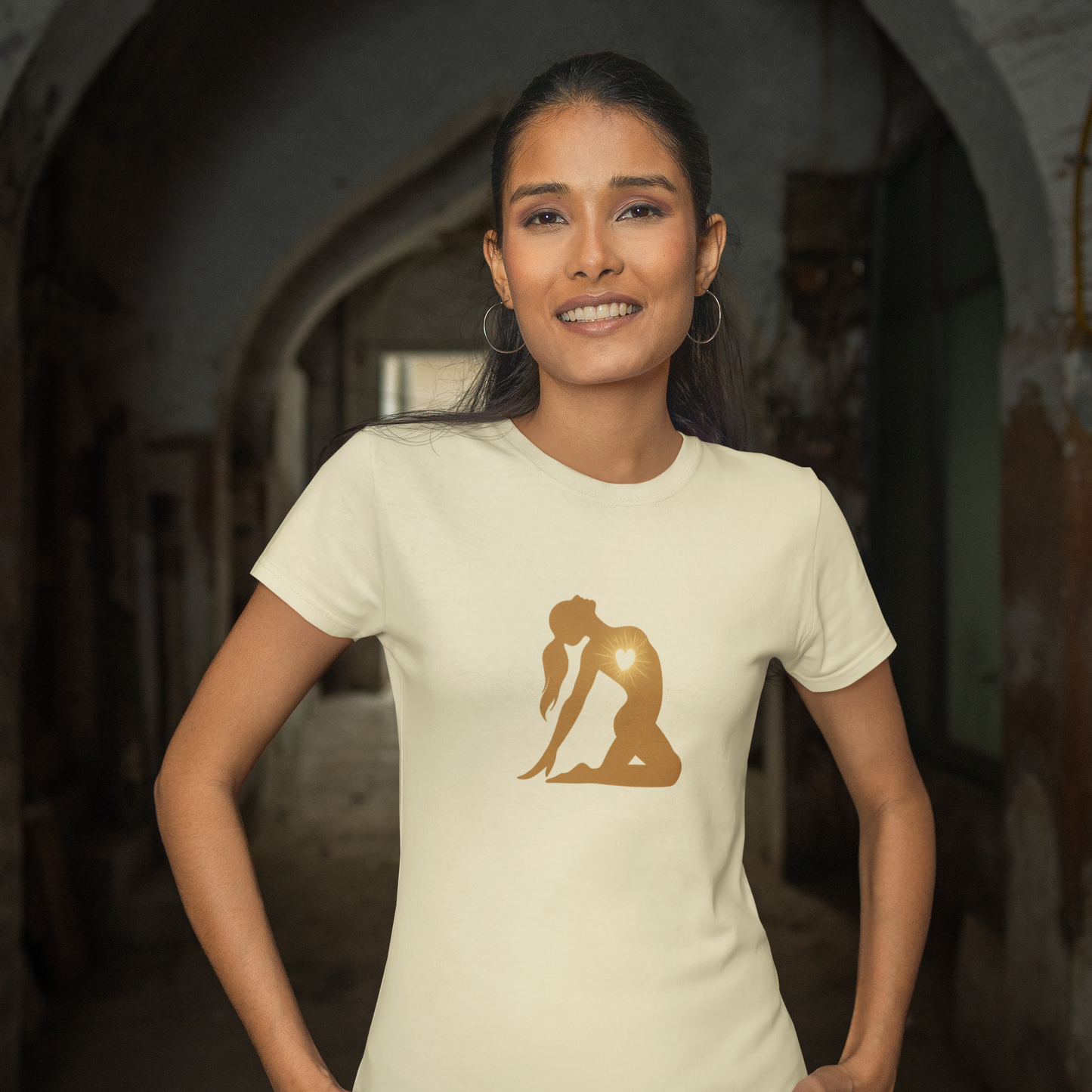 Classic Crew TShirt | Light heart TShirt | Women Yoga TShirt