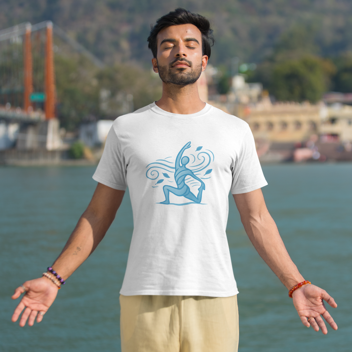 Classic Crew TShirt | Flow Like Wind2 TShirt | Yoga TShirt