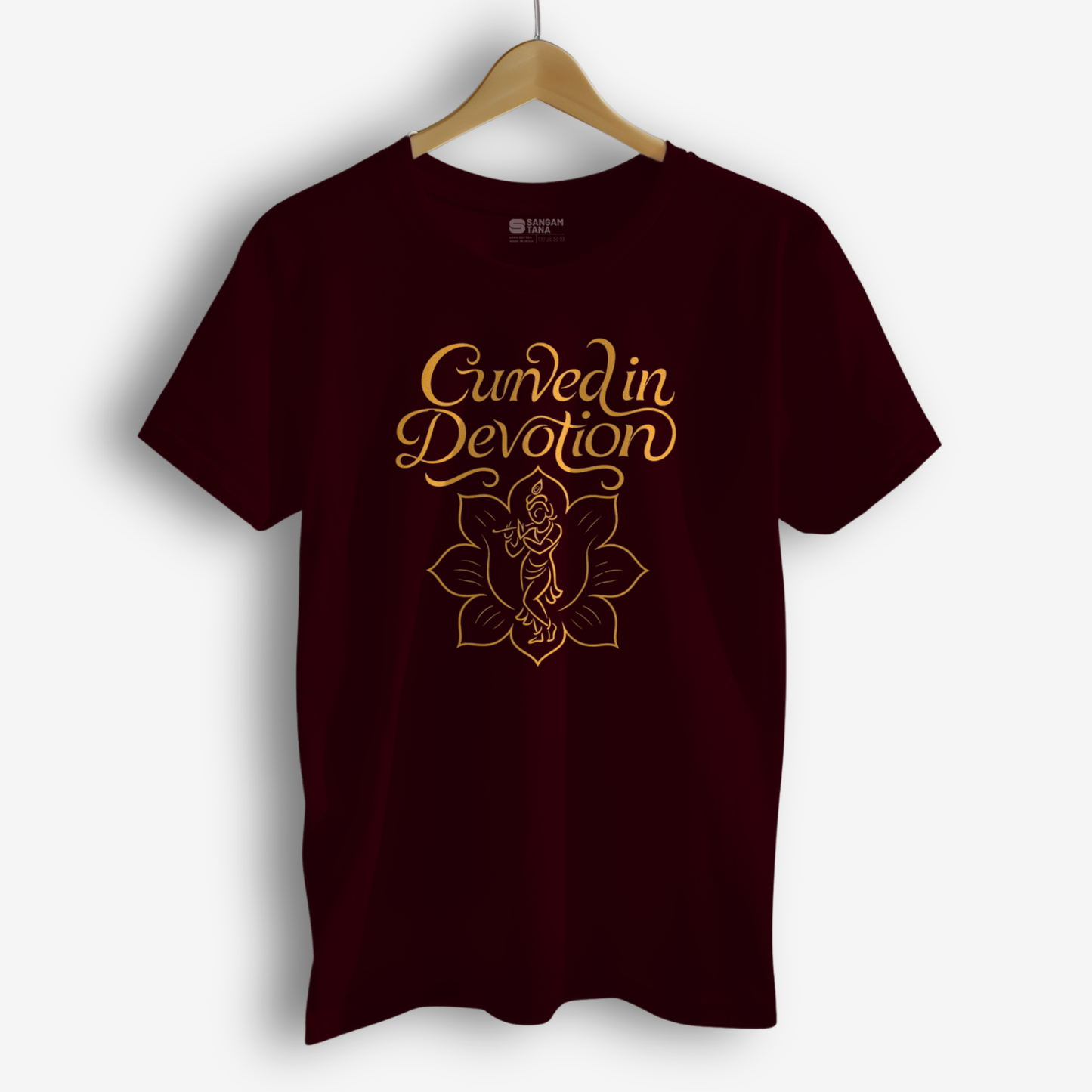 Carved in Devotion T‑Shirt – Odissi Dance Tee | Temple Pose | krishna tshirt | Classical Indian Artwear Dance TShirt