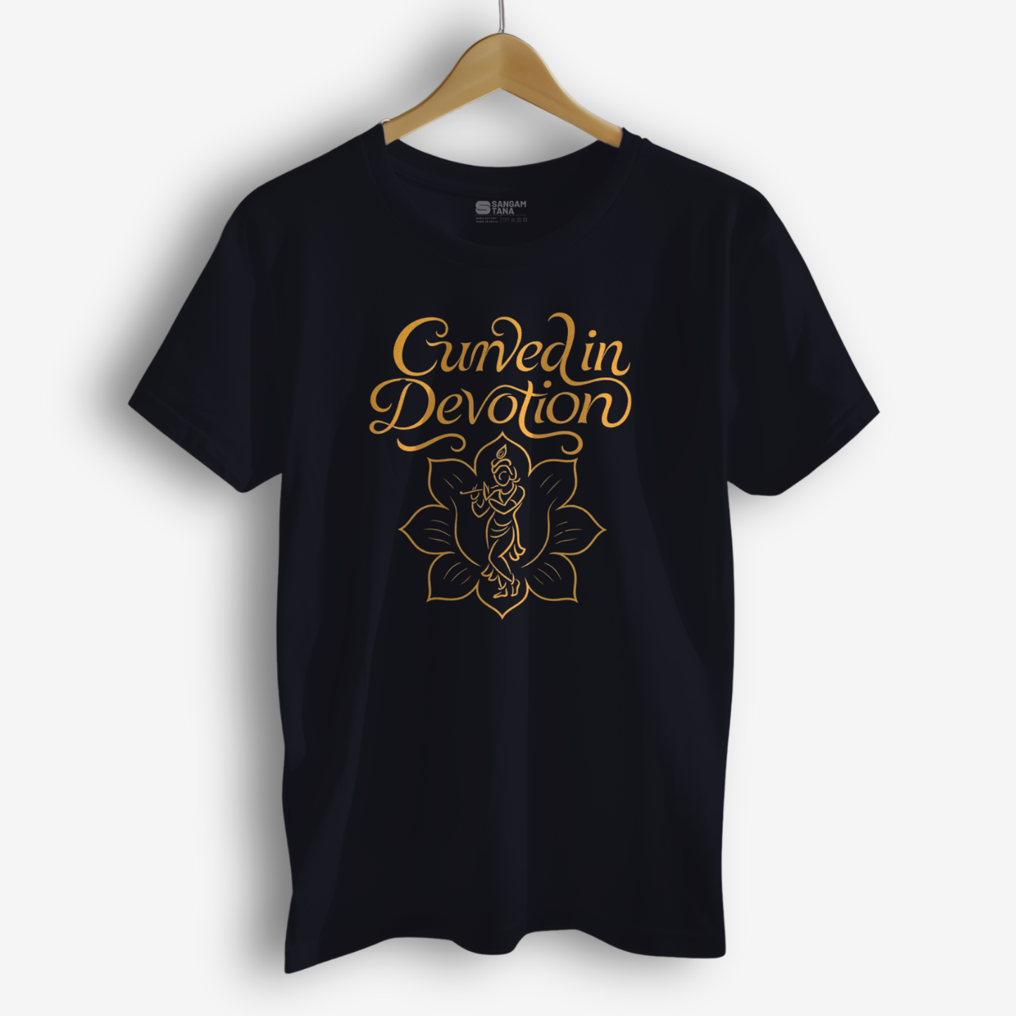 Carved in Devotion T‑Shirt – Odissi Dance Tee | Temple Pose | krishna tshirt | Classical Indian Artwear Dance TShirt