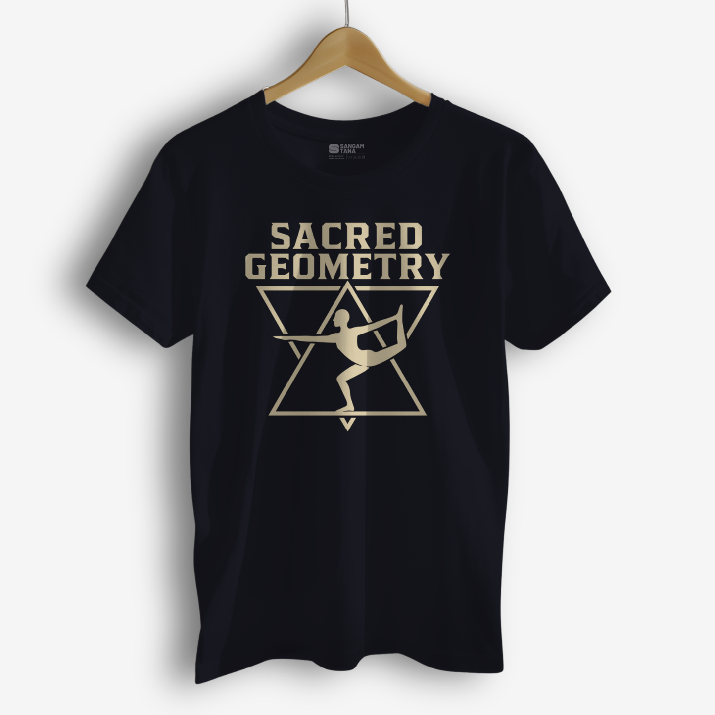 Sacred Geometry T‑Shirt – Bharatanatyam Dance Tee | Classical Movement Meets Cosmic Math