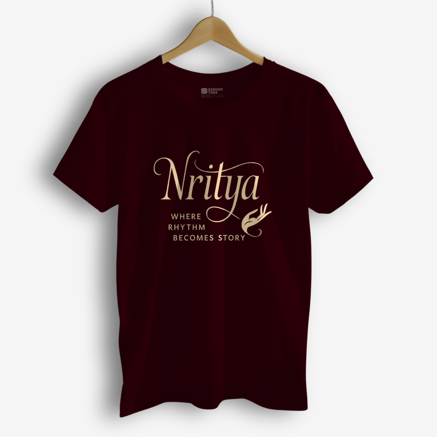 Nritya Dance T-Shirt β Bharatanatyam Inspired | Classical Indian Storytelling Tee | Unisex Cotton T-Shirt