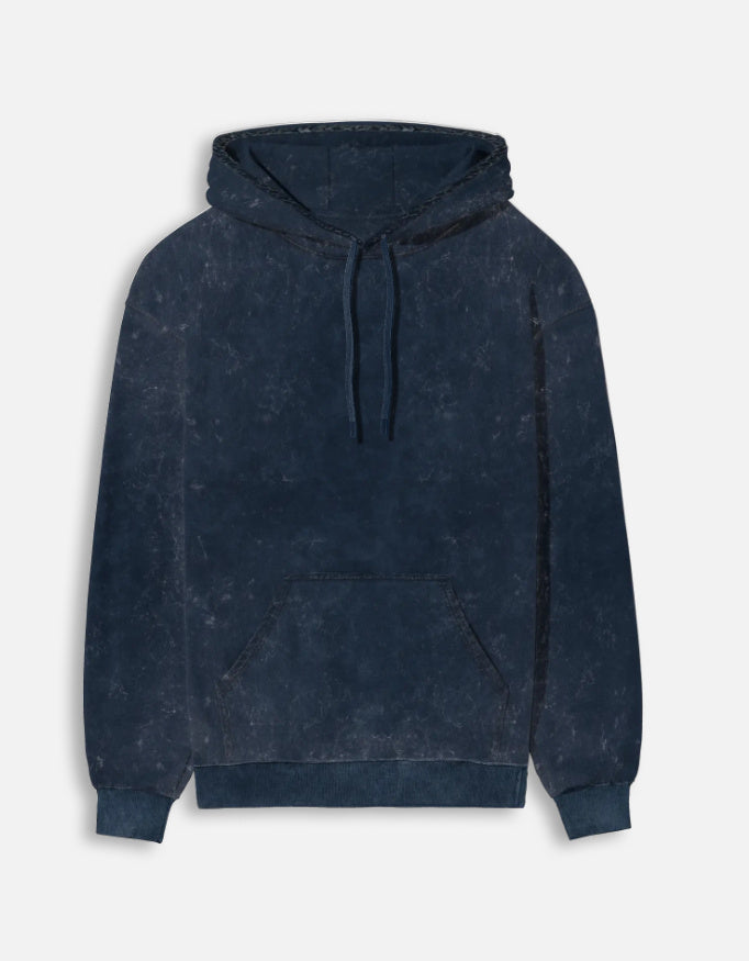Unisex Acid Washed Hoodie | Navy Blue
