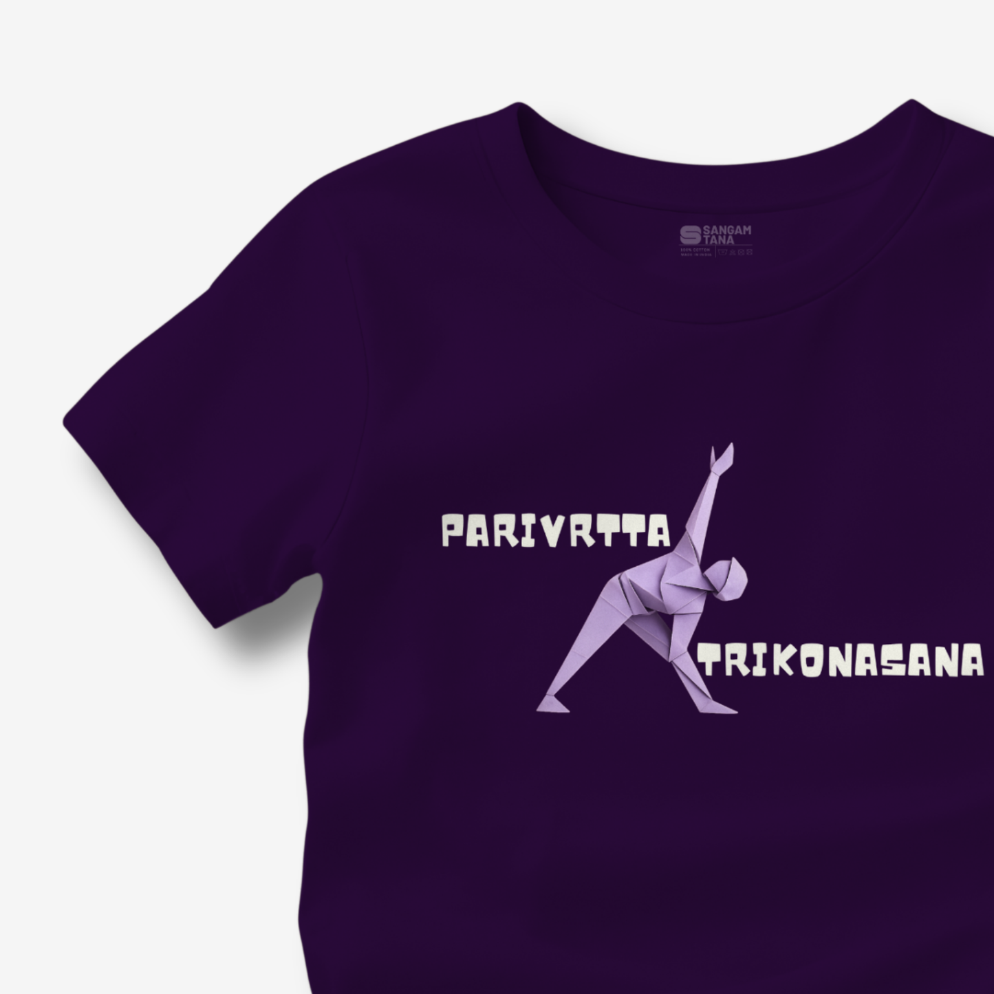 Parivrtta Trikonasana TShirt | Origami yogi TShirt | Yoga TShirt