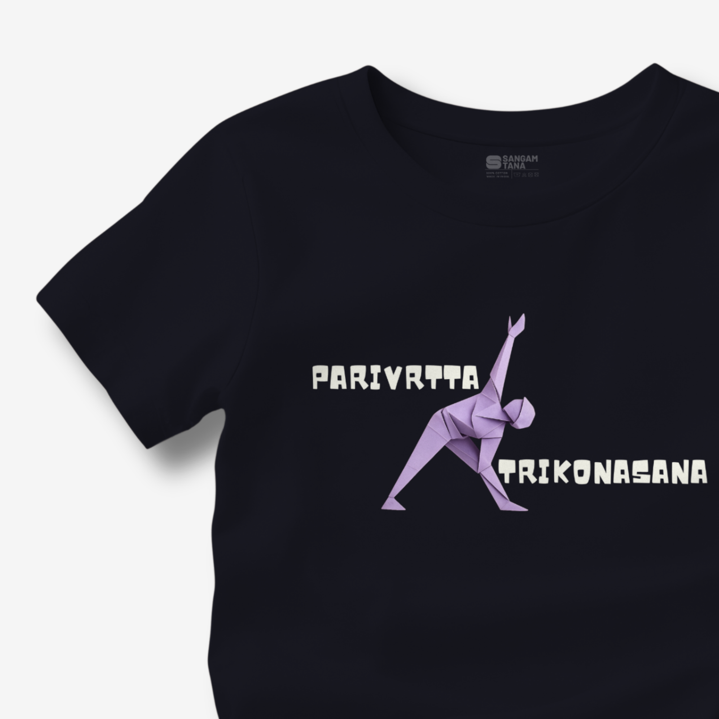 Parivrtta Trikonasana TShirt | Origami yogi TShirt | Yoga TShirt