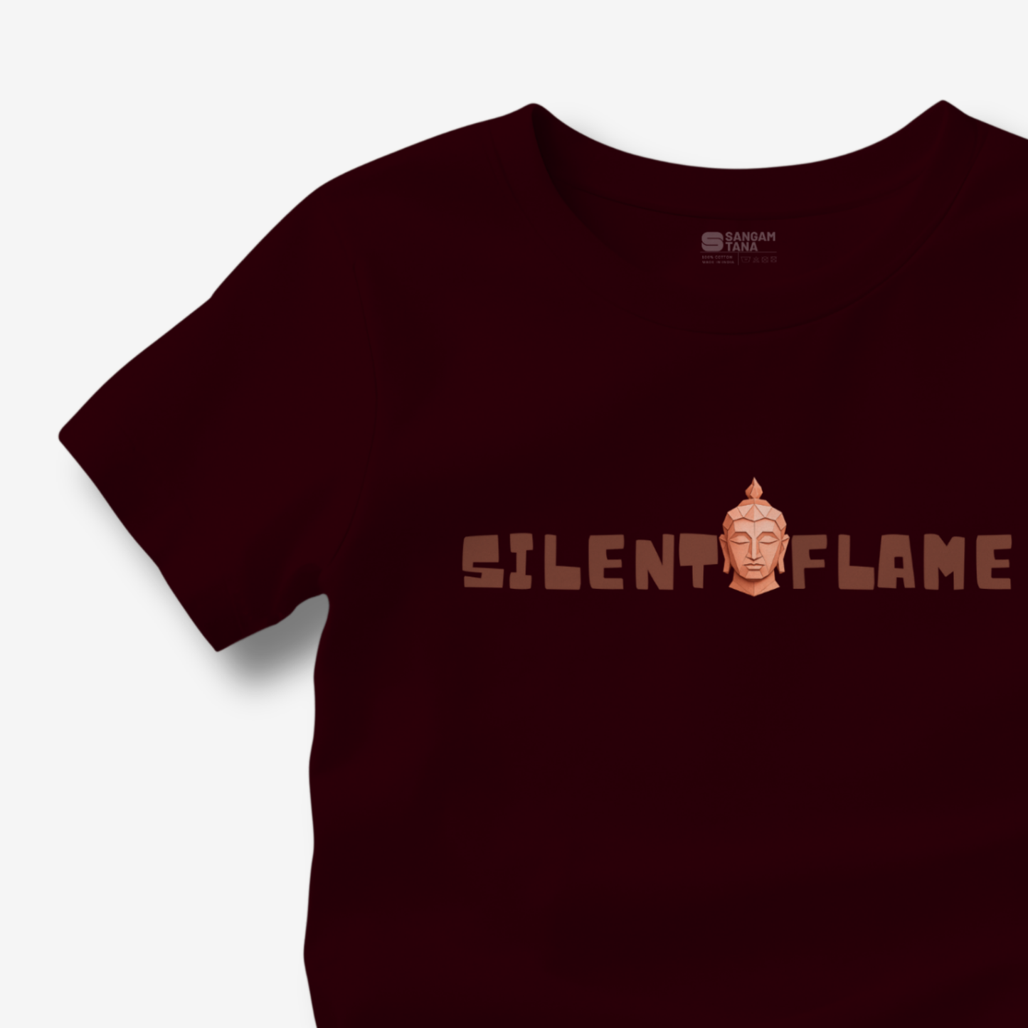 Silent Flame TShirt | Origami yogi TShirt | Yoga TShirt