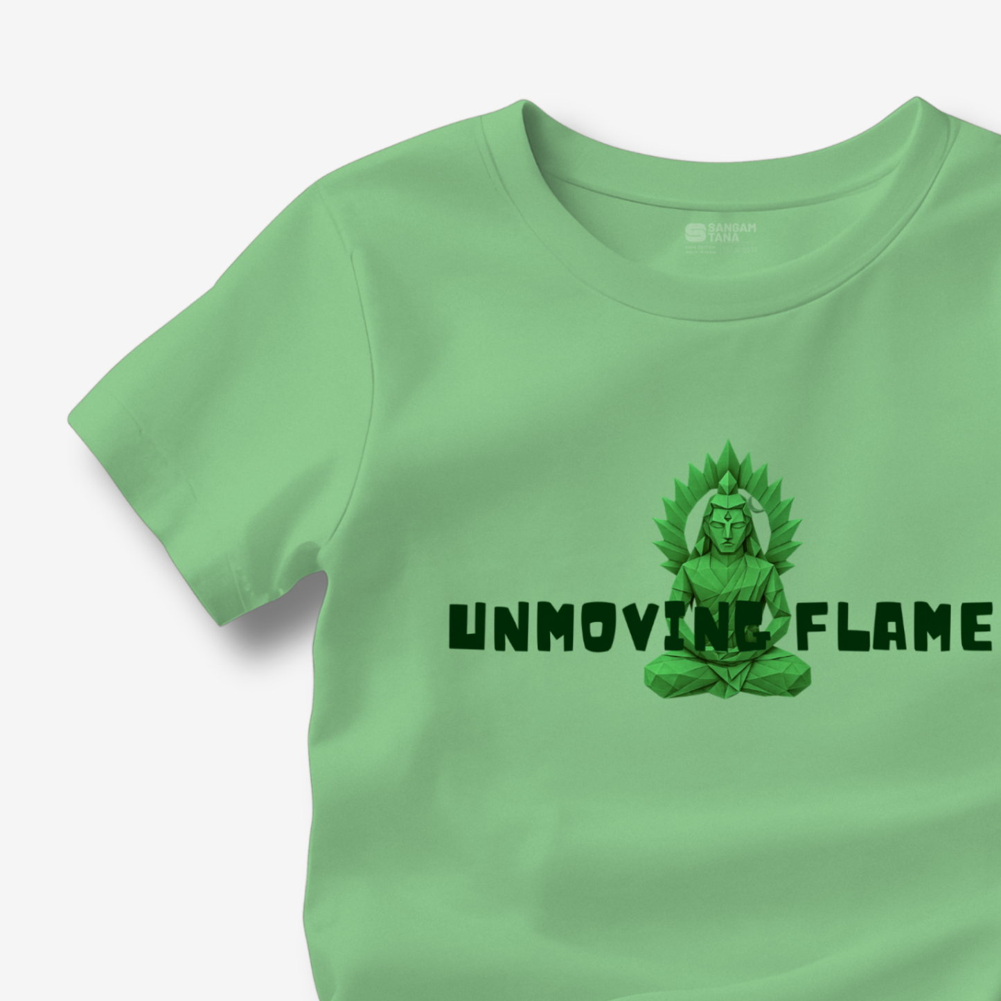 Unmoving Flame TShirt | Origami yogi TShirt | Yoga TShirt