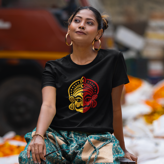 Yakshagana yellow and red design TShirt | Dance TShirt