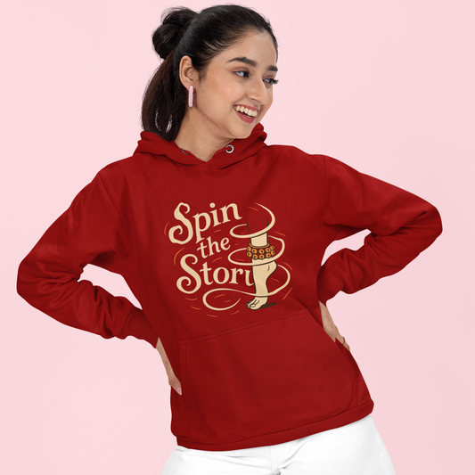 Spin the Story Hoodie | Bharatanatyam Regular Size Hoodie | Dance hoodie