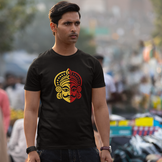 Yakshagana yellow and red design TShirt | Dance TShirt