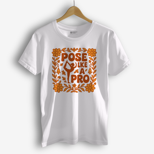 Pose Like a Pro T-Shirt – Odissi Classical Dance Tee | Bold Practice & Performer Shirt | Unisex Cotton T-Shirt