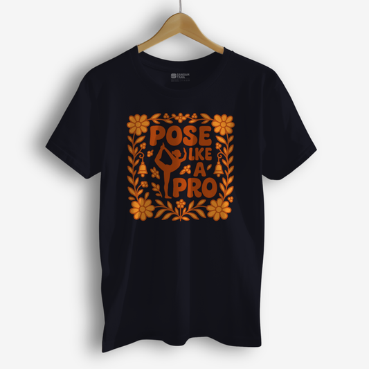 Pose Like a Pro T-Shirt – Odissi Classical Dance Tee | Bold Practice & Performer Shirt | Unisex Cotton T-Shirt