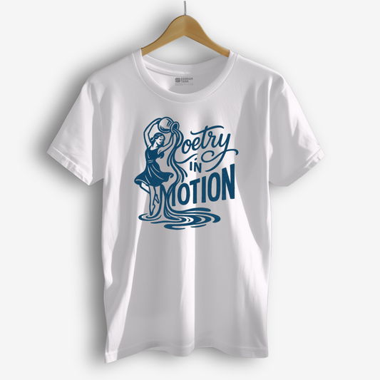 Poetry in Motion T-Shirt – Kuchipudi Dance Expression Tee | Elegant Classical Performer Shirt | Unisex Cotton Dance T-shirt