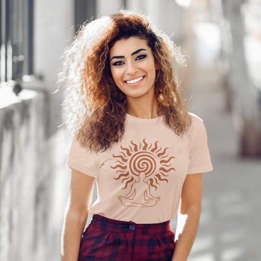 Classic Crew TShirt | Spiral Sun Energy TShirt | Yoga TShirt