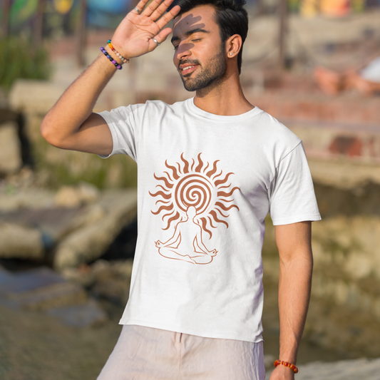 Classic Crew TShirt | Spiral Sun Energy TShirt | Yoga TShirt