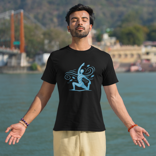 Classic Crew TShirt | Flow Like Wind2 TShirt | Yoga TShirt