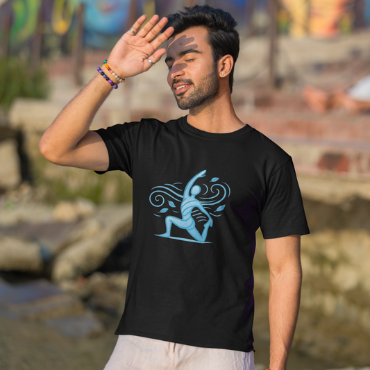 Classic Crew TShirt | Flow Like Wind2 TShirt | Yoga TShirt