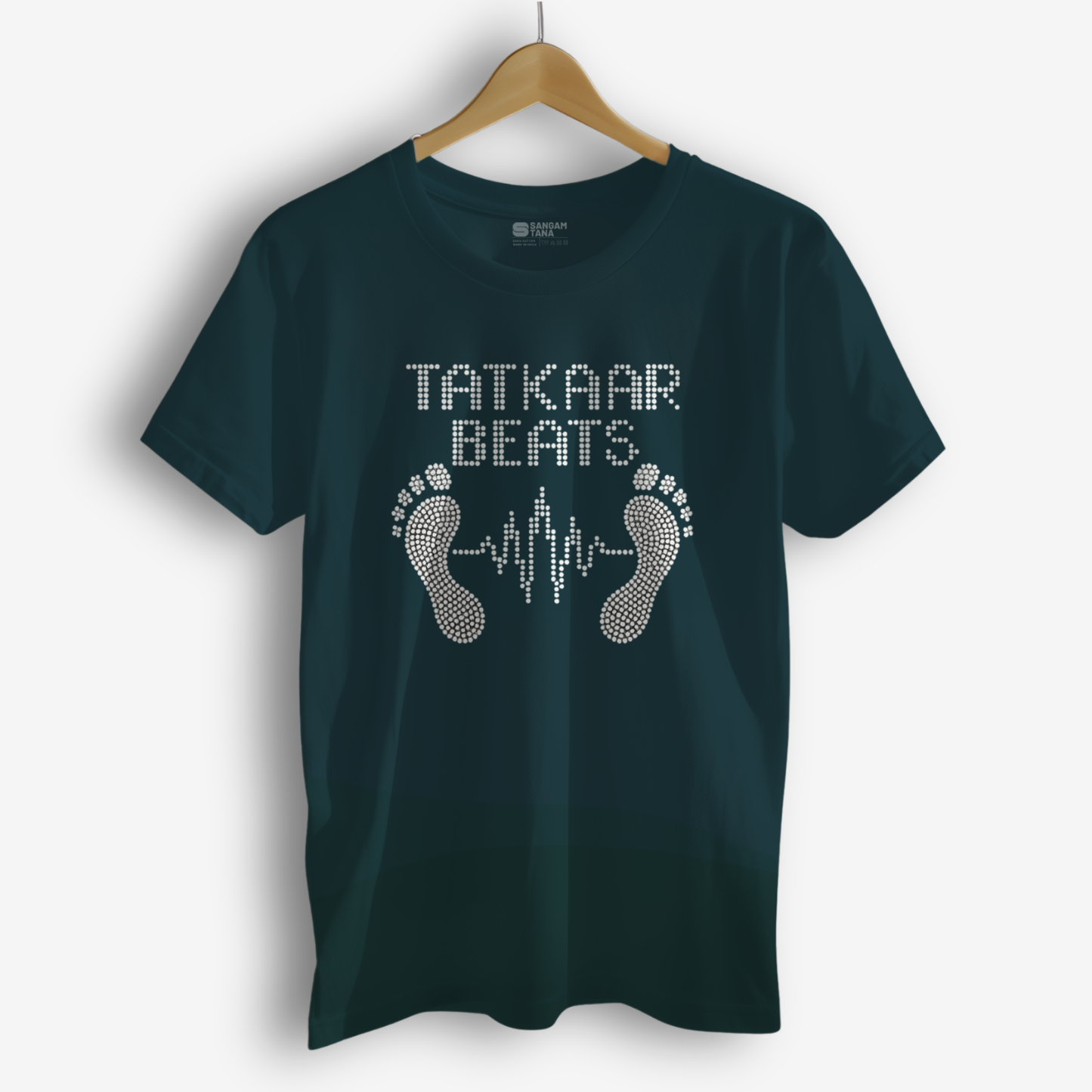 Tatkaar Beats T-Shirt – Kathak Dance Footwork Tee | Classical Indian Rhythm Shirt | Unisex Cotton T-Shirt | Dance TShirt