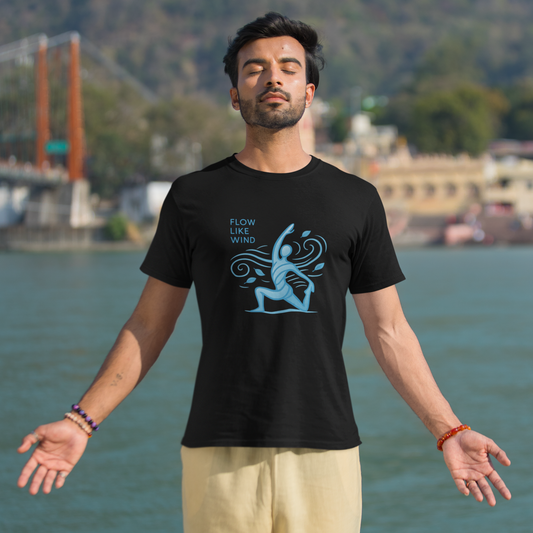 Classic Crew TShirt | Flow Like Wind TShirt | Yoga TShirt
