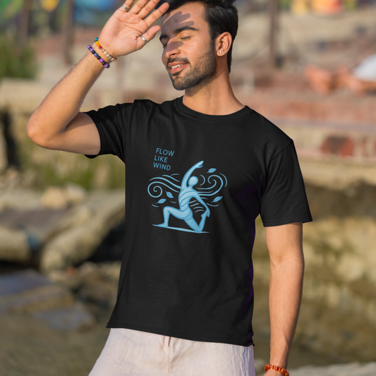 Classic Crew TShirt | Flow Like Wind TShirt | Yoga TShirt