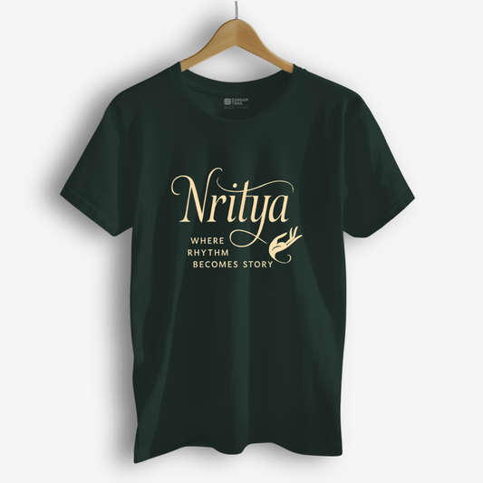 Nritya Dance T-Shirt – Bharatanatyam Inspired | Classical Indian Storytelling Tee | Unisex Cotton T-Shirt