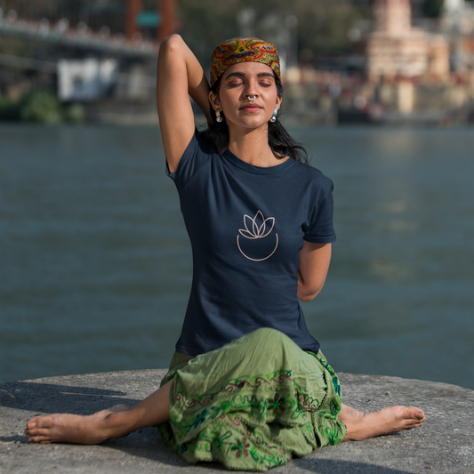 Classic Crew TShirt | Lotus TShirt | Women Yoga TShirt
