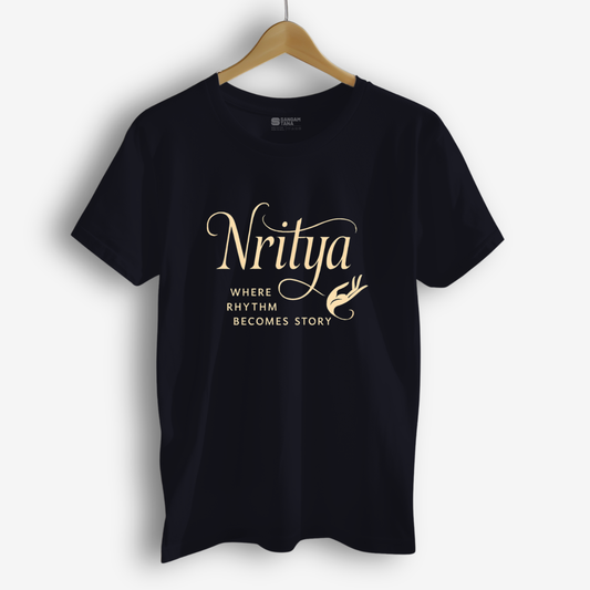 Nritya Dance T-Shirt – Bharatanatyam Inspired | Classical Indian Storytelling Tee | Unisex Cotton T-Shirt