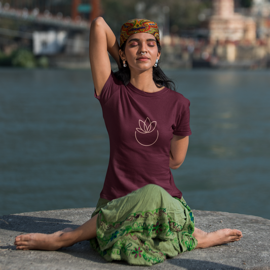 Classic Crew TShirt | Lotus TShirt | Women Yoga TShirt