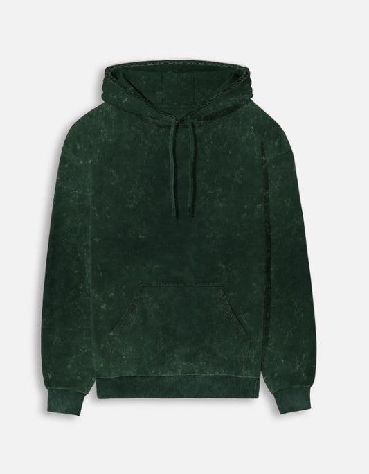 Unisex Acid Washed Hoodie | Bottle Green